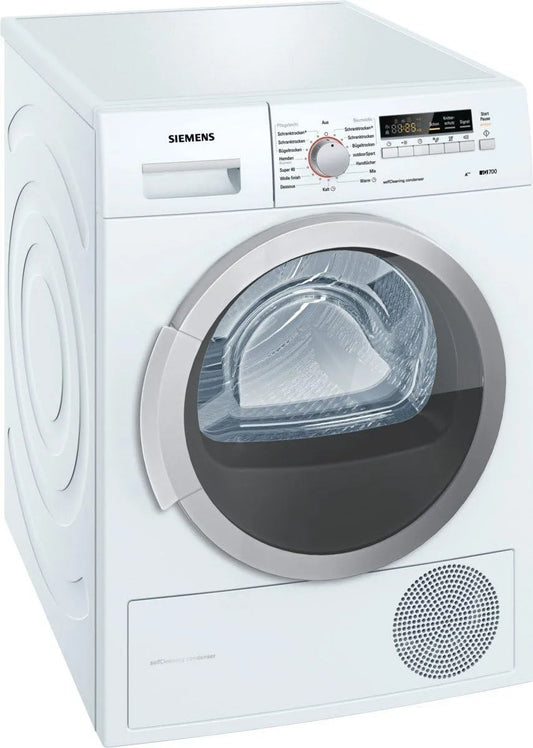 Siemens WT46W2FCB Sèche-linge, 7 kg, blanc, indicateur de fonctionnement résiduel