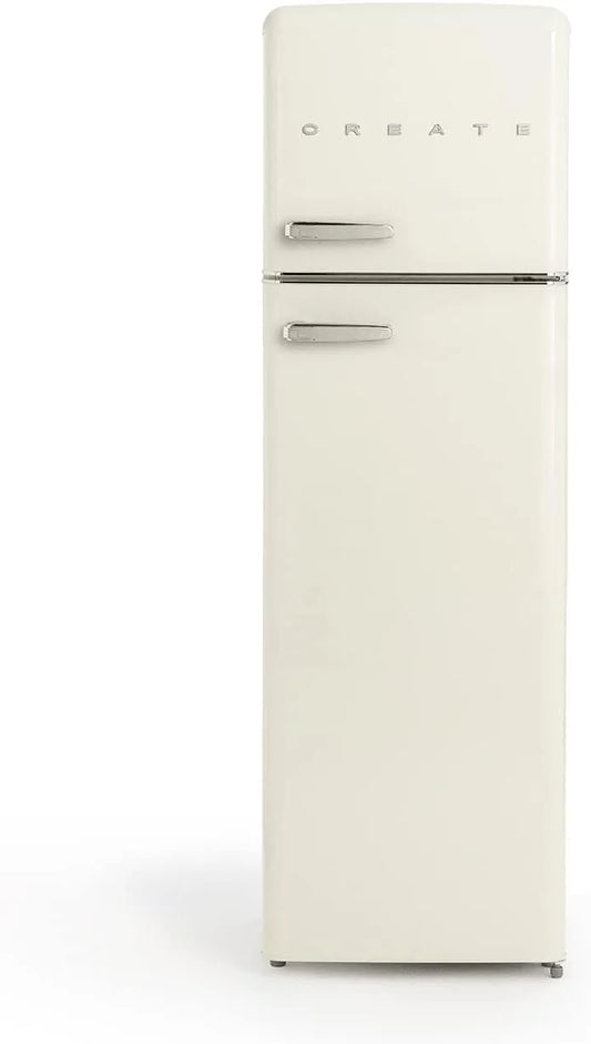 Réfrigérateur combiné, 246 L, 55x61, 5x166, 5cm, frigo avec congélateur, blanc, ouverture 135o, 246L, CREATE/FRIDGE STYLANCE TOP, Style rétro Vintage