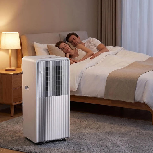 Climatiseur 24H, minuteur, 3 Modes de Refroidissement pour Maison Bureau, 10000 Btu, 2 Vitesses de Ventilation, HURUMA Climatiseur Mobile 12000 BTU